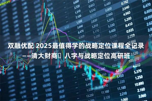 双融优配 2025最值得学的战略定位课程全记录——清大财商・八字与战略定位高研班