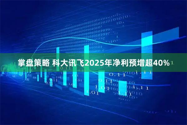 掌盘策略 科大讯飞2025年净利预增超40%